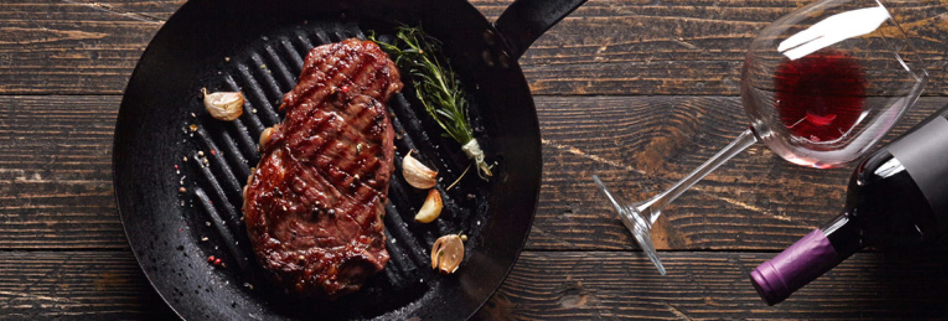 Steak and wine