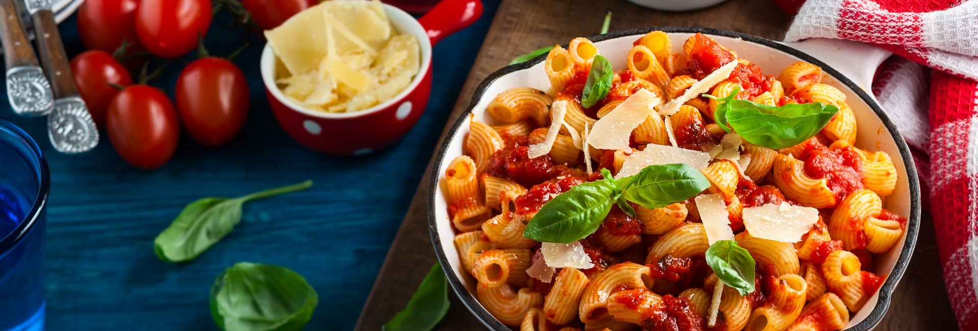 Pasta dish on a table