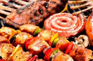 Meat on the barbecue
