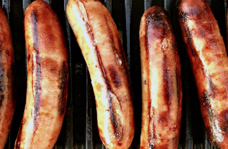 Sausages on the griddle