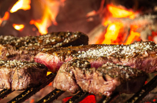 Steak on a barbecue