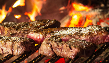 Steak on a barbecue